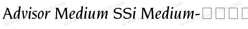 Advisor Medium SSi Medium字体转换